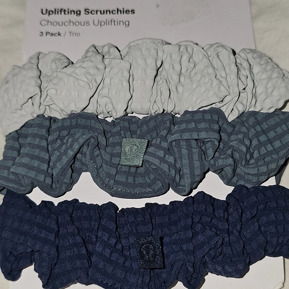 Lululemon Uplifting Scrunchies, 3pack! Rare! SMCL/SMEY/SMPO!